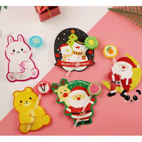 聖誕麋鹿老人  棒棒糖裝飾卡片 棒棒糖 紙卡 卡片【C43 AMG】 聖誕節 補習班幼稚園 節慶分享糖果 活動贈品 禮品