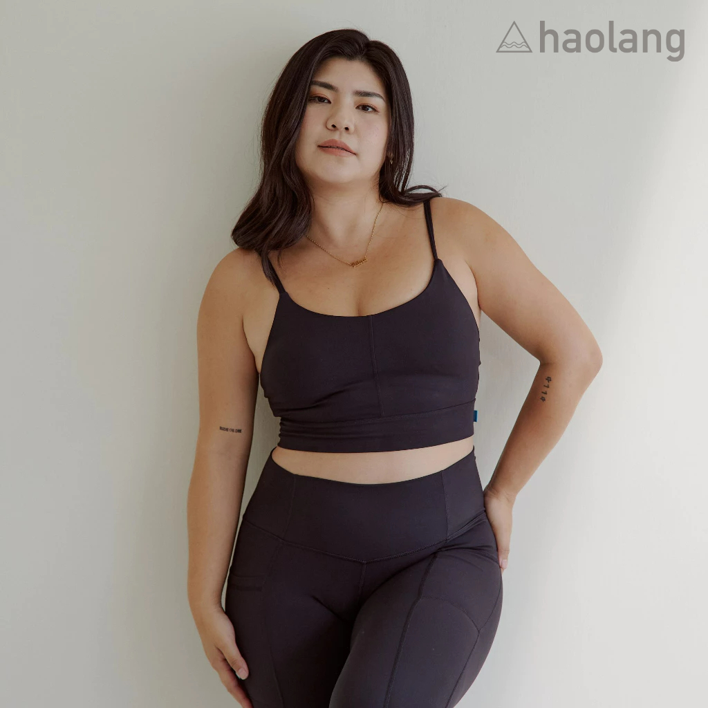 Haolang 墨黑運動內衣/台灣製/瑜珈/健身/爬山