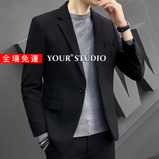 𝒚𝒐𝒖𝒓® |精品撿漏 韓版潮流男士 西裝男 潮男穿搭 男休閒西裝外套 秋季港風 休閑西裝 W09西服
