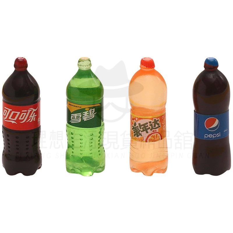 仿真雪碧可樂美年達小瓶子飲料瓶手工diy食玩材料包立體樹脂配件 M7CE
