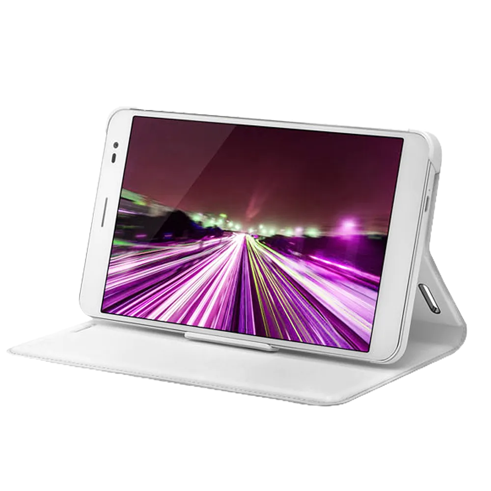 HUAWEI MediaPad X1 / 榮耀X1 原廠 開窗式側掀站立式皮套(白色)
