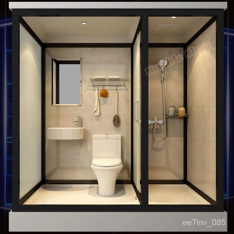 【免運】整體淋浴房傢用整體衛生間簡易集成厠所一體式洗澡間幹濕分離浴室
