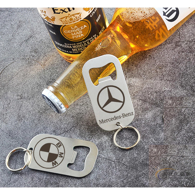 【全場客製化】 汽車車標e啤酒開瓶器鑰匙扣起子多功能便攜式啟瓶器客製