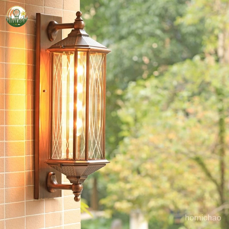 [叄曦燈飾]戶外壁燈簡約現代新中式防水外墻露臺庭院燈創意過道室外陽臺走廊
