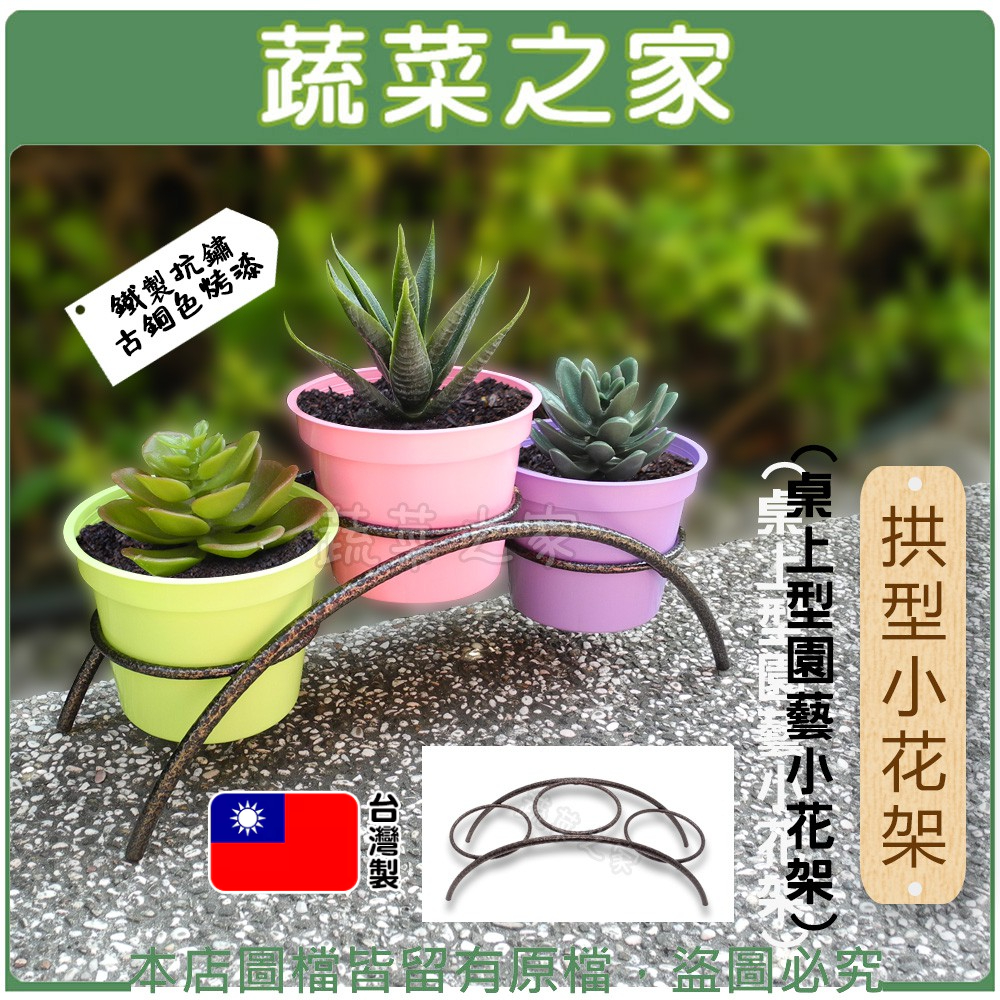 【蔬菜之家滿額免運】拱型小花架(桌上型園藝小花架) // 可使用3吋盆栽