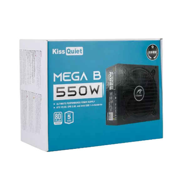 Kiss Quiet MEGA-B 550W X-Gomer 日系電容 電源供應器 YL8881-550W