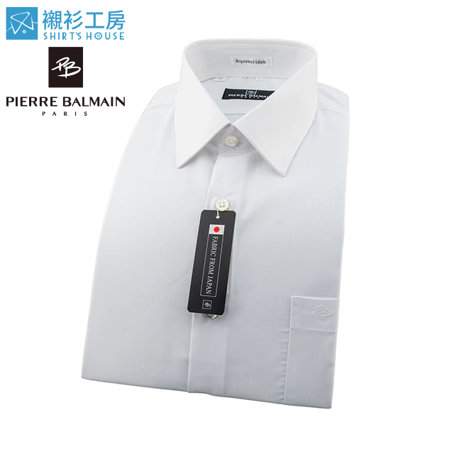 皮爾帕門pb白色素面、進口素材、暢銷品寬鬆長袖襯衫68113-01-襯衫工房