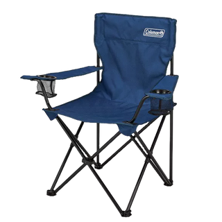 Coleman 扶手休閒椅 黑色 海軍藍 卡其色 露營椅 飲料架設計 野餐 戶外 高坐姿 《台南悠活運動家》