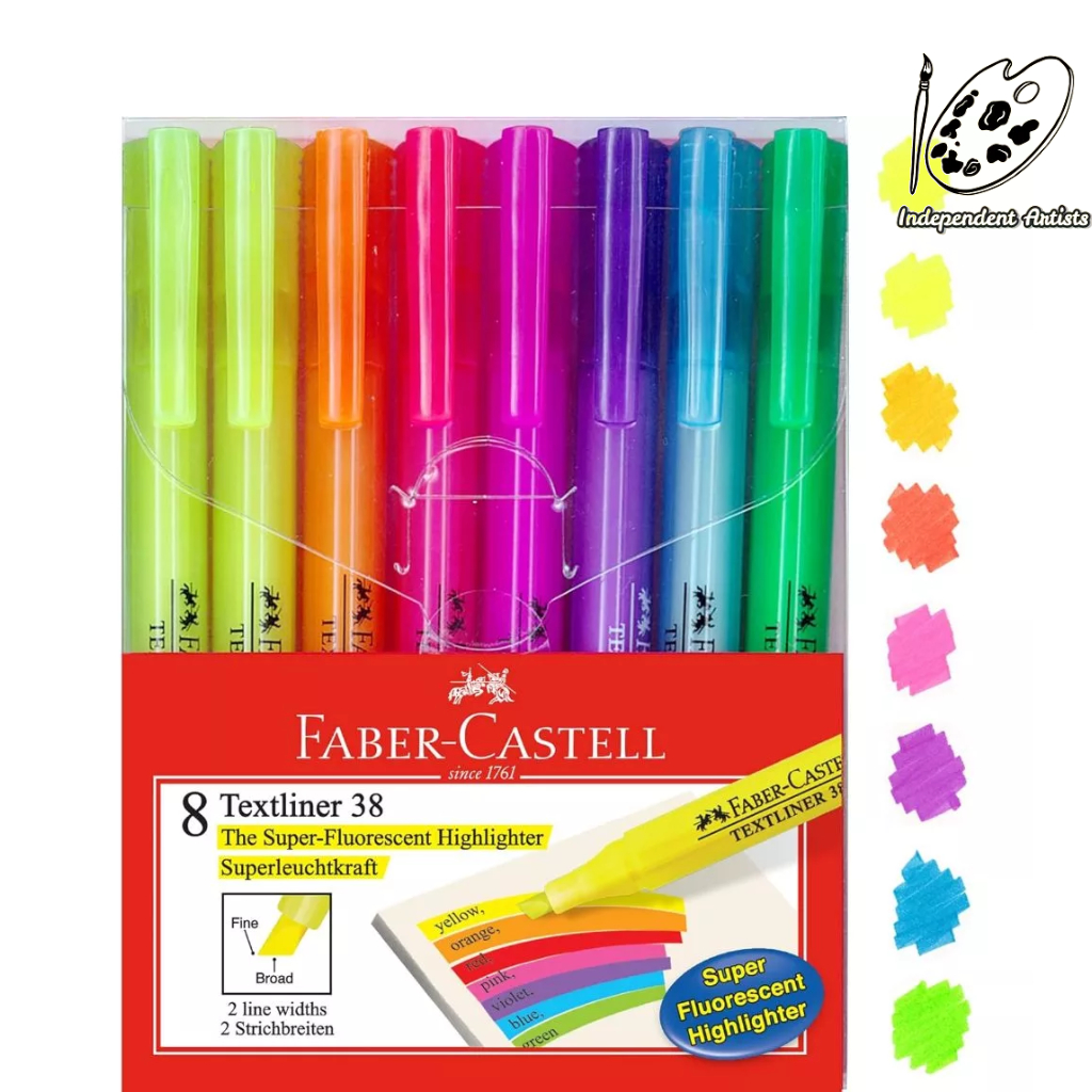 德國輝柏 FABER-CASTELL Textliner 38 超感度螢光筆8支入 / 158131
