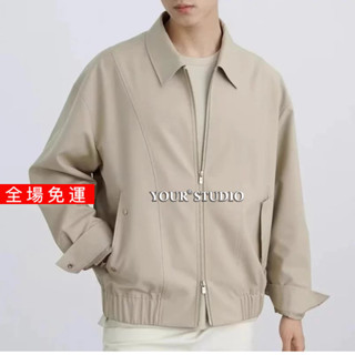 𝒚𝒐𝒖𝒓® 𝒔𝒕𝒖𝒅𝒊𝒐|高品質外套 修身款 卡其色外套 嘻哈外套 外套黑色 日系衣服男 男友外套 韓版外套男 A31