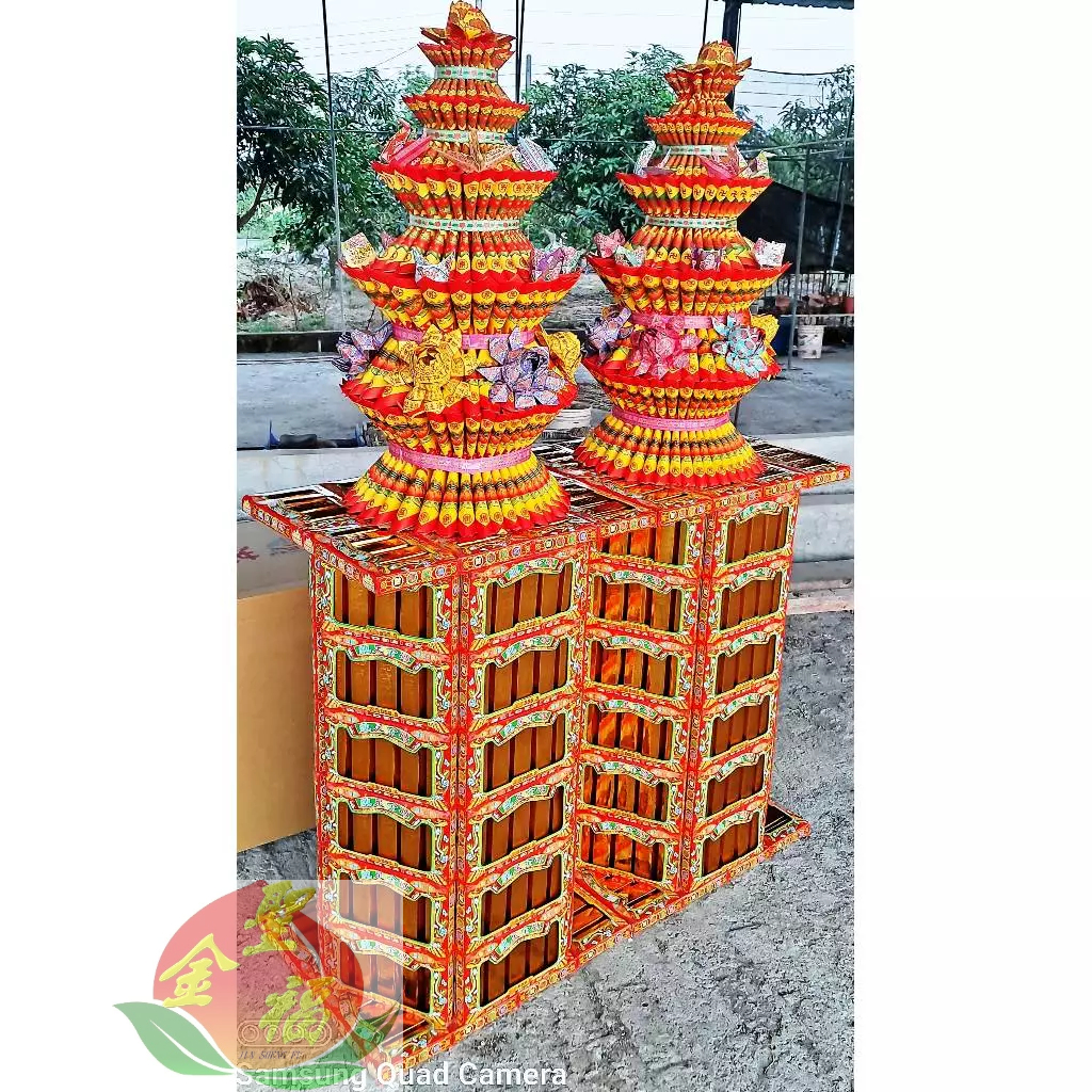 【金聖福】滿福蓮花塔 金磚塔 金磚蓮花塔 九轉蓮花寶塔 罐頭禮籃 喪禮告別式蓮花塔 台南嘉義雲林高雄蓮花塔奠儀用品罐頭塔