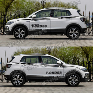VW 福斯 TCROSS T-CROSS 車身貼紙/車身拉花貼紙(黑色一對)