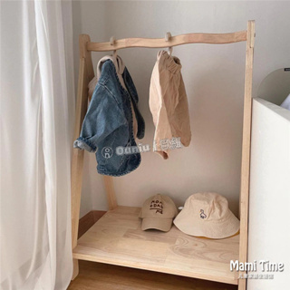 Ouniu丨韓國INS兒童衣架 落地卧室可愛掛衣架 簡約簡易衣服架子 家用衣帽架