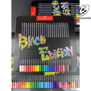 德國輝柏 FABER-CASTELL Black Edition 黑旋風極軟油性色鉛筆 鐵盒 24色 / 116425