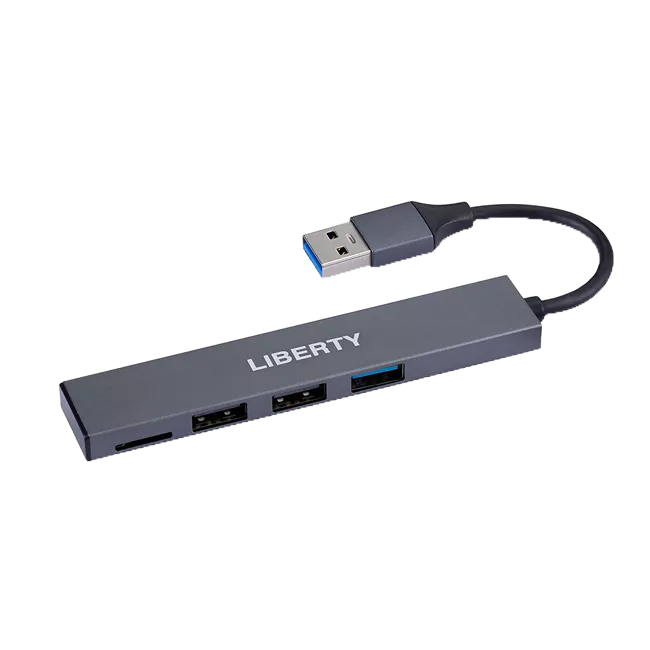 LIBERTY利百代 3+1複合式USB3.0集線器 LY-301A 擴充器 1對3 USB HUB 讀卡機