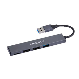 LIBERTY利百代 3+1複合式USB3.0集線器 LY-301A 擴充器 1對3 USB HUB 讀卡機