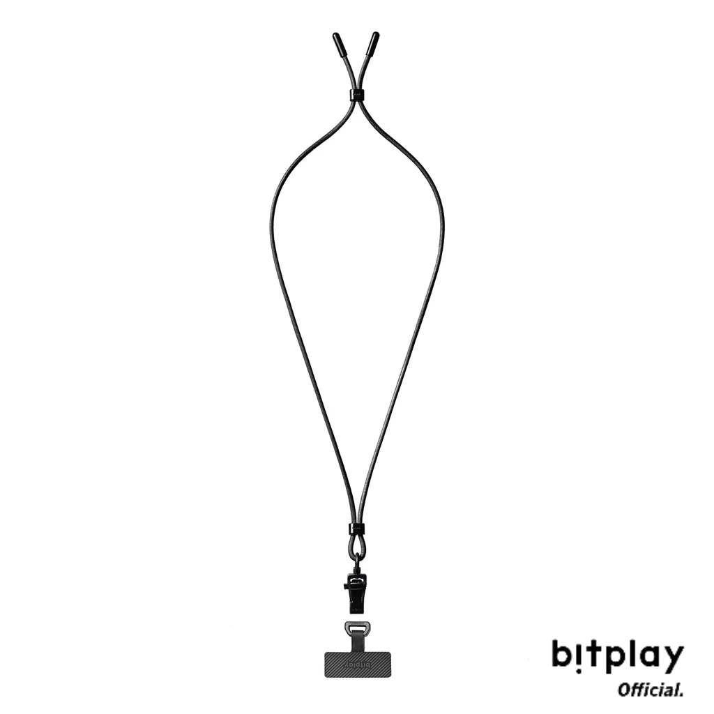 【bitplay】皮革細緻掛繩 暗夜黑  (含掛繩通用墊片）