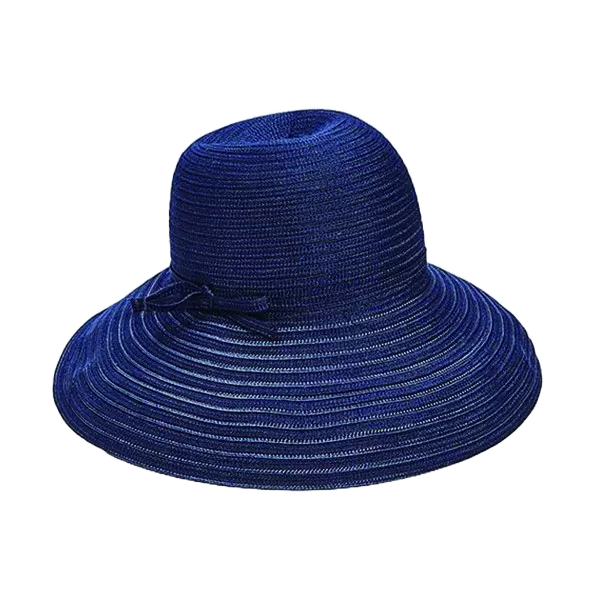 Wildland 荒野 女 CN彈力紗時尚寬沿帽 深藍色 W1070-72 帽子/遮陽帽/防曬/戶外《台南悠活運動家》
