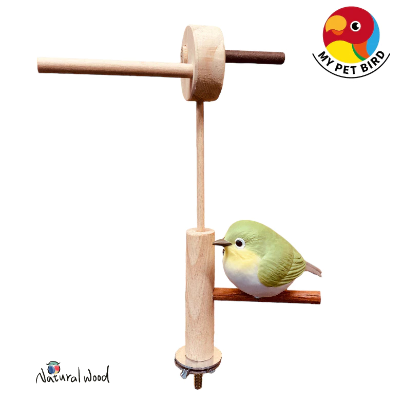 MY PET BIRD  綠繡眼籠頂站架W741