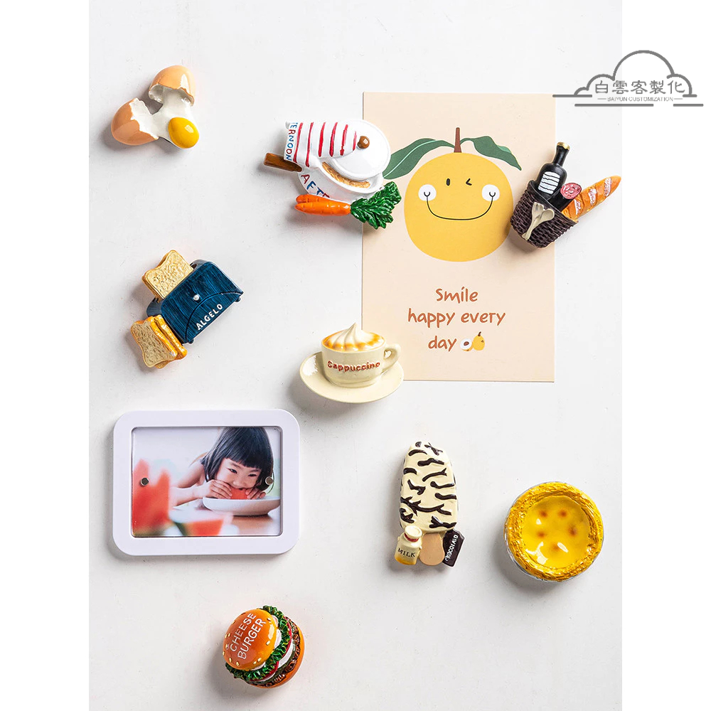 【全場客製化】 可愛冰箱貼照片客製磁貼一套diy裝飾創意簡約亞克力寶寶打印相片