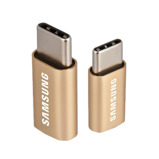 SAMSUNG 原廠 Micro USB to Type C 轉接器 - 限定金色款 (盒裝公司貨)