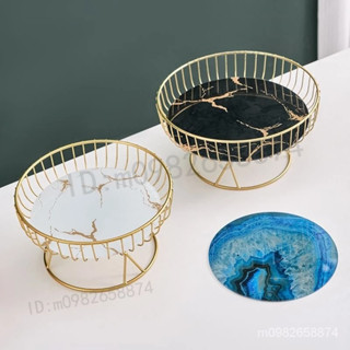 點心託盤 輕奢水果盤 陶瓷水果盤 創意水果籃 下午茶甜品架 點心託盤 水果盤 甜品架 水果籃 乾果盤子 茶几 零食擺放盤