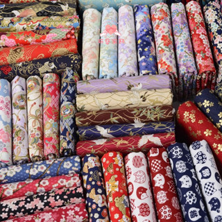 純棉布料 和風棉布 燙金棉布 日式棉布 印花棉布 花布 娃娃衣服 diy手作 桌布 棉布 純棉 布料 漢服錦鯉龍年鶴