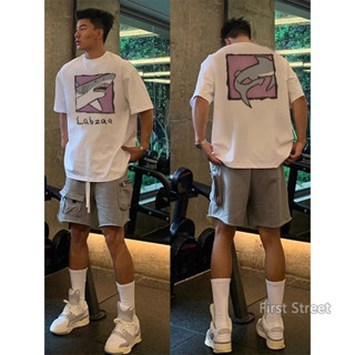 【高品質】美式短袖 重磅短t 短袖t恤 設計感上衣 oversize t恤 男 t恤短袖 高街上衣 純棉 t恤 夏天衣服