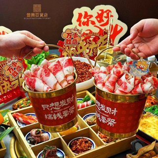 #臺灣熱銷#肥牛發財桶304小提桶 小吃桶 304不鏽鋼小提桶 迷你小型手提冰桶 餐酒館炸物桶 炸雞桶 小冰桶 迷你水桶
