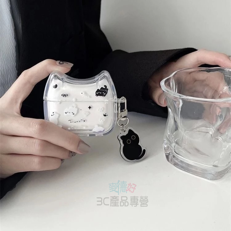現貨隔日達🔥碎花貓咪 airpodspro2保護套 適用蘋果2代3代4代藍牙耳機殼 硅膠殼 耳機保護套 耳機防摔保護殼