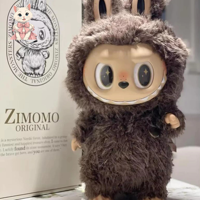 👑泡泡 玩偶娃娃 labubu ZIMOMO 大首領 搪膠毛絨公仔大娃 58公分🎁全新原箱未拆封🎁
