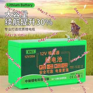 附發票 🌸優選🌸免運 電動噴霧器 電瓶鋰電池12v農用電動打藥機12v大容量照明燈兒童車鋰 0NXG