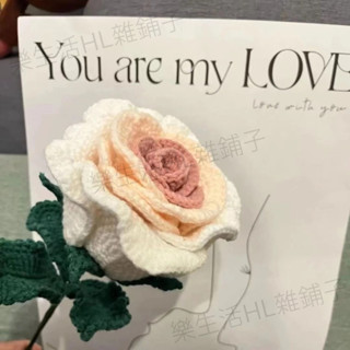 手工編織花束 針織花 編織花 毛線花 花束 diy玫瑰花 針織花束 自製材料包 手工編織花束 成品自做 針織 情人節禮物