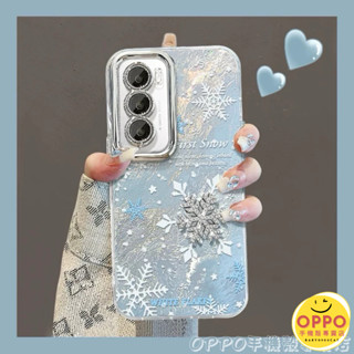 藍色雪花OPPO手機殼Reno11pro Reno8 Z鑽Reno7pro A73適用find X8 X7 X6 A78