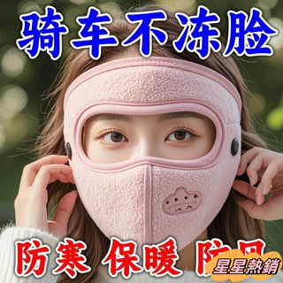 桃園出貨📢冬季保暖大麵罩護目全臉防寒風加厚口罩男女戶外騎行防塵護耳護臉