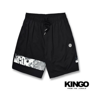 KINGO男款｜極透氣系列｜轉印剪接短褲<M-4XL> 411304｜官方直營
