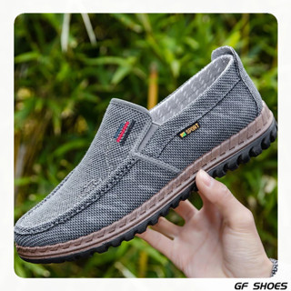 現+免運🚚 帆布鞋 休閒鞋 高品質 板鞋 透氣男鞋 布鞋 平底鞋 老北京布鞋男春季新款透氣軟底中老年爸爸鞋防滑一腳蹬休
