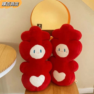 新品熱賣🔥娃娃 抱枕 抱枕娃娃 軟萌中式喜慶毛絨抱枕一對新婚房床上裝飾佈置靠墊壓床娃娃 靠墊 大抱枕 睡覺抱枕