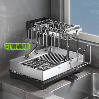 廚房不銹鋼碗碟瀝水架 瀝水架 碗碟收納 廚房收納 水槽放碗盤碗筷收納架置物架碗架檯面多功能