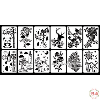冠均賣場《 IST-7032》型染板 (12入/套) ︱動物系列 蝶古巴特 餐巾紙 購布袋 帆布袋 木器 彩繪 胚布