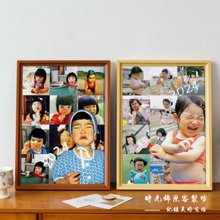 實木相框 鏡子燈光畫 定製照片 來圖訂製 小夜燈diy創意 動漫鏡子燈 生日禮物 桌面擺件相框 男女朋友禮物 情人節禮物