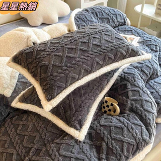 桃園出貨📢枕頭巾 枕套 冬季ins風加絨枕套高顏值一對牛奶絨珊瑚絨枕頭套48x74單個人宿舍
