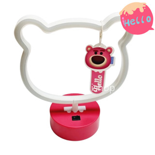 迪士尼 草莓熊 立體 LED 小夜燈 玩具總動員 熊抱哥 Lotso 睡眠燈 夜燈 韓國 大創 電池 露營【你好商店】