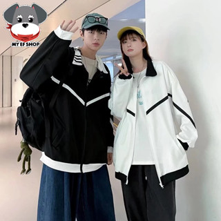My EF★買衣服-情侶外套 韓版休閒短外套 運動外套 寬鬆 情侶裝 風衣外套【NL682013】
