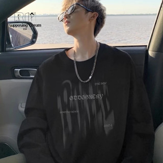 👑【若夢】👑重磅純棉衛衣 大學t ins風衣服 美式復古 設計感 秋冬 印花長袖上衣 簡約oversize潮牌衣服男