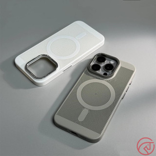 磁吸散熱透氣適用蘋果16promax手機殼新款iPhone15保護套14極簡13全包12超薄硬11網紅防摔男女Plus
