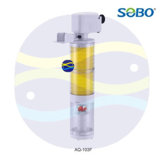 微笑的魚水族☆SOBO-松寶【AQ-103F多功能內建過濾器 3合1吸便器25W】(雙濾杯吸便器模式)【限用110V】