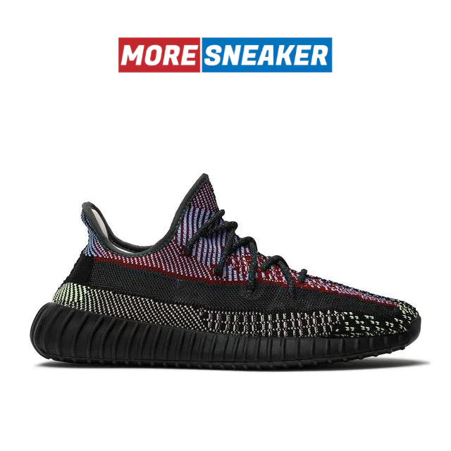 Adidas Yeezy Boost 350 V2 Yecheil 黑紅拼接天使 反光 椰子慢跑鞋 男女鞋 FW5190