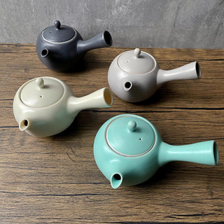 ［拾憩］日本 SALIU 單柄茶壺附濾網 結系列 優雅耐看 急須日式茶壺 單手壺 側把壺 茶具組 小茶壺 泡茶壺 陶瓷壺