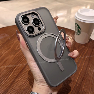 升級膚感防指紋 360°旋轉磁吸支架 適用 iPhone16 手機殼 15 12 13 14 11 pro max保護殼